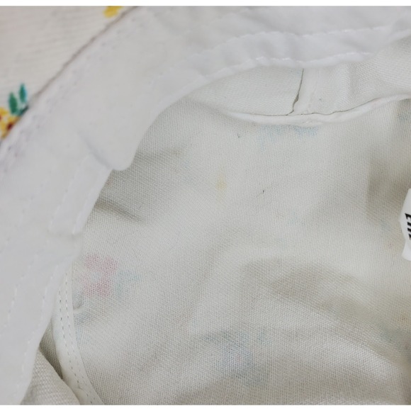 RARE Billabong x Wrangler White Bucket Hat  Flower Floral Print Spring Summer - Picture 8 of 9